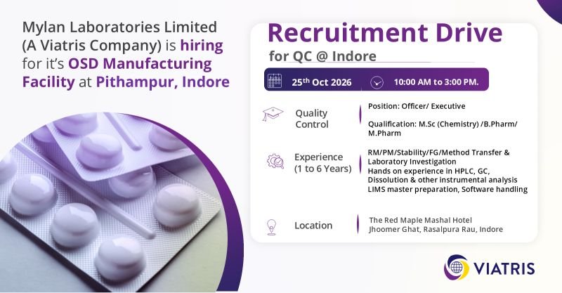Mylan Laboratories Walk-In Interview 2026
