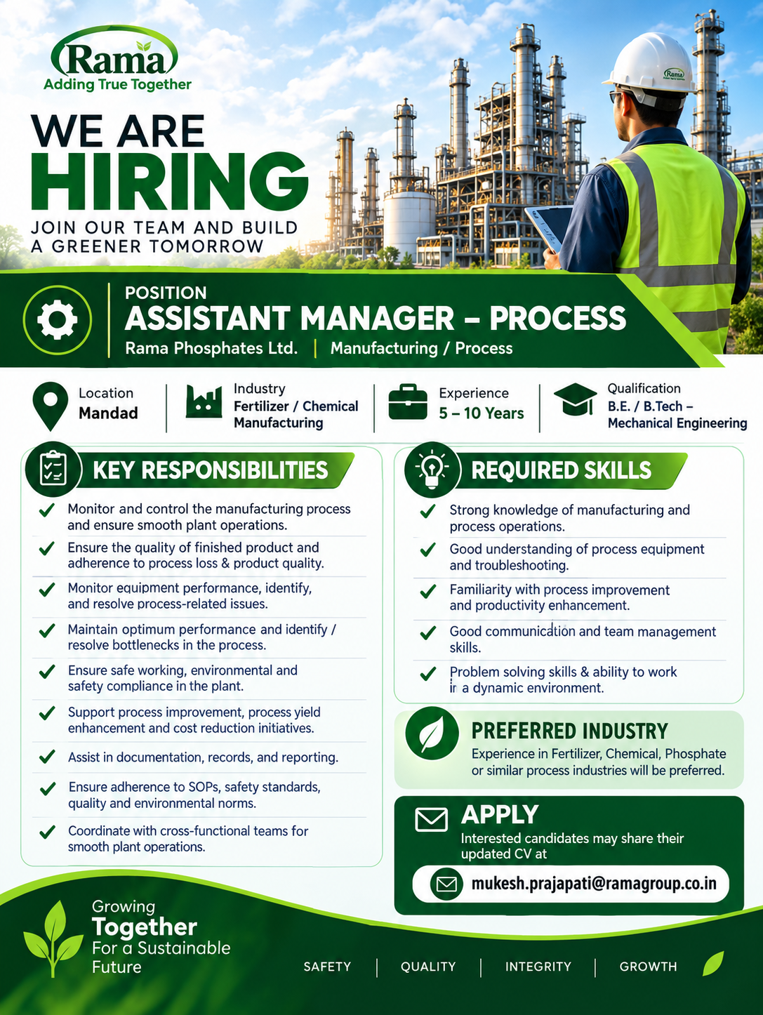 Rama Phosphates Jobs 2026