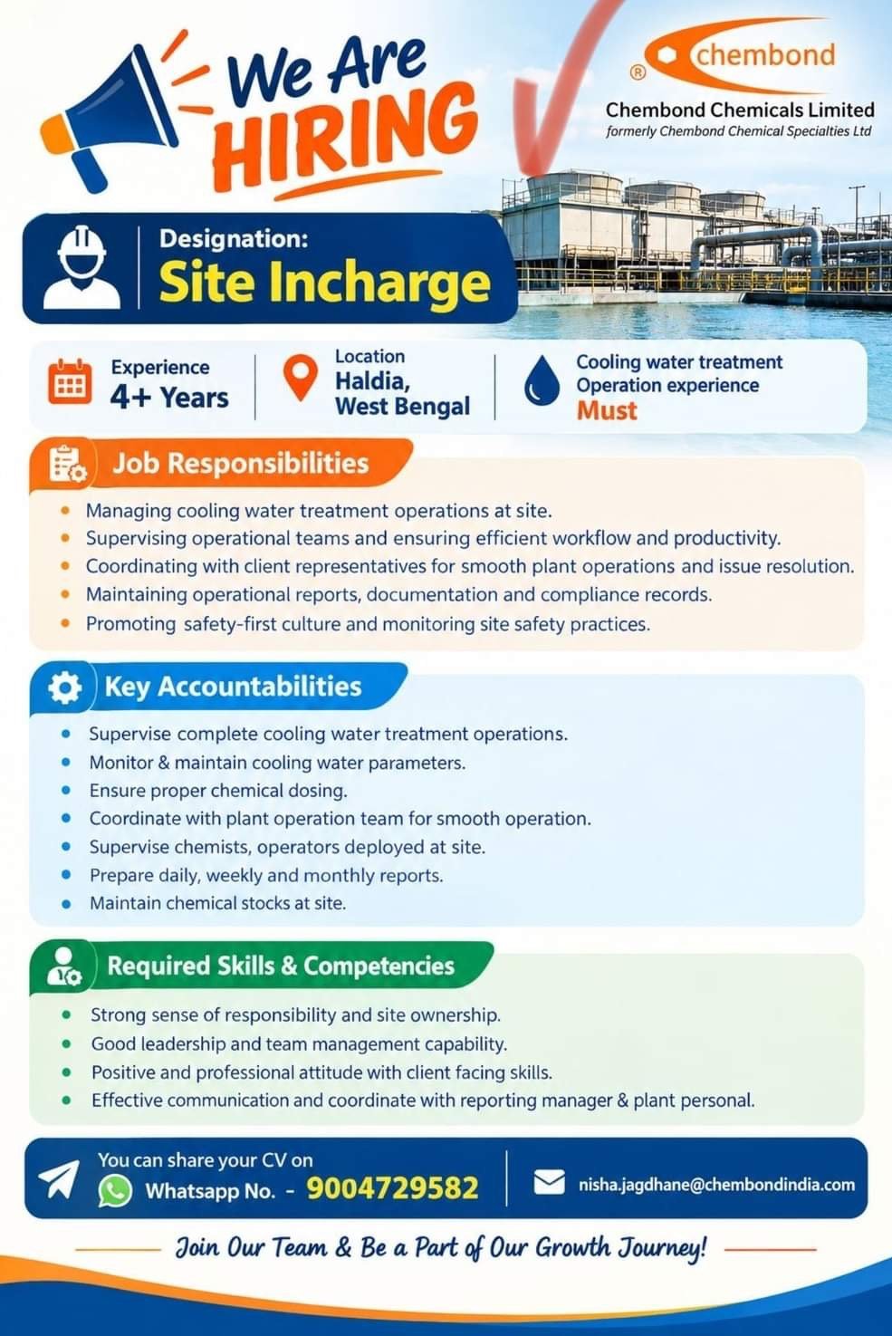 Chembond Chemicals Jobs 2026