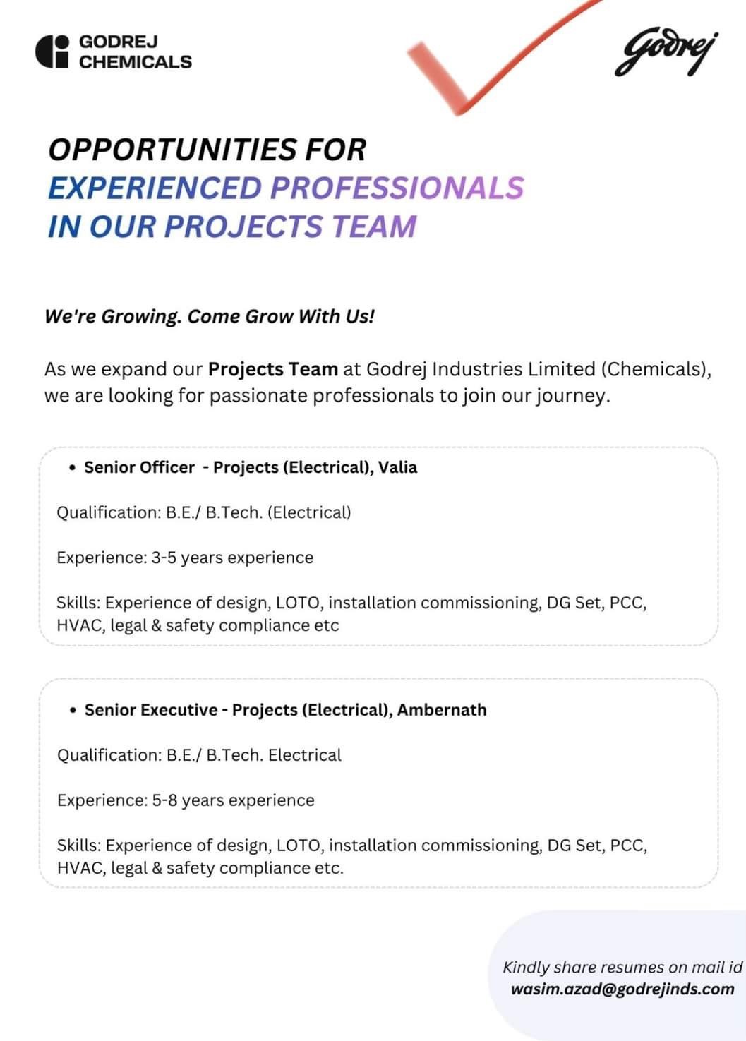 Godrej Chemicals Jobs 2026