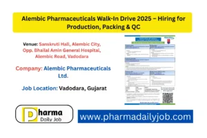 Alembic Pharmaceuticals Walk-In Drive 2025