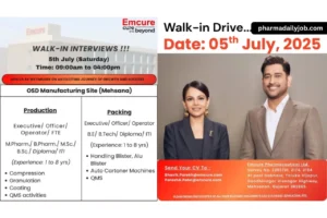 Emcure Pharmaceuticals Walk-In Drive