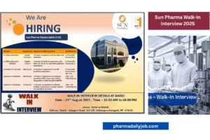 Sun Pharma Walk-In Interview 2025