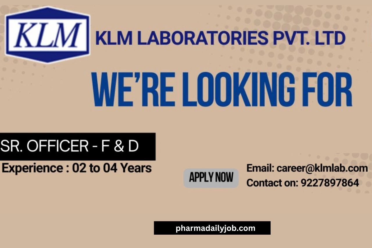 KLM Laboratories Hiring