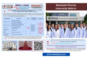Macleods Pharma Internship Walk-In