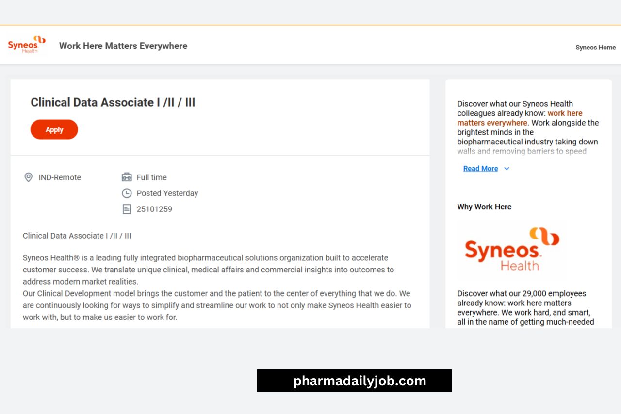 Syneos Health Hiring
