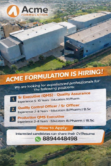 Acme Formulation Hiring