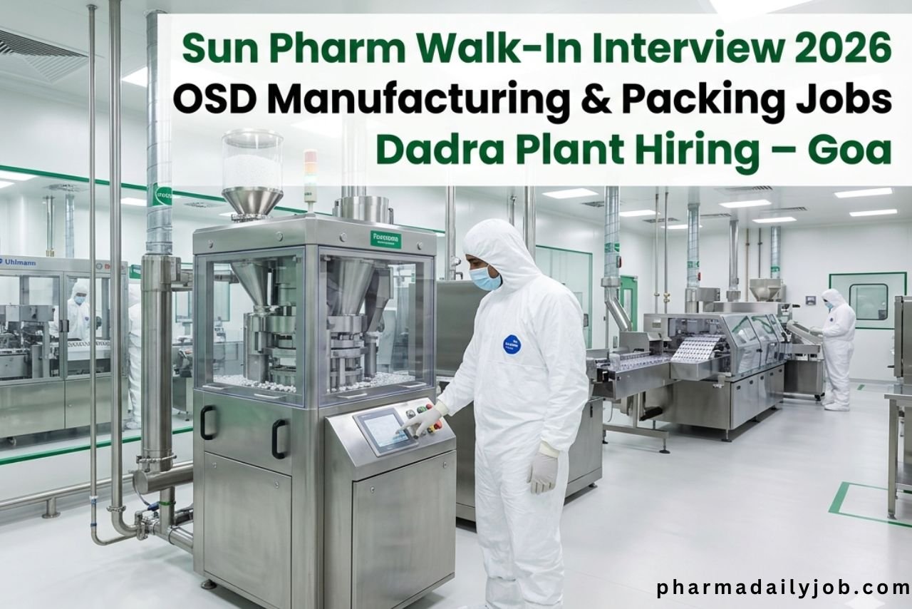 Sun Pharm Walk-In Interview 2026