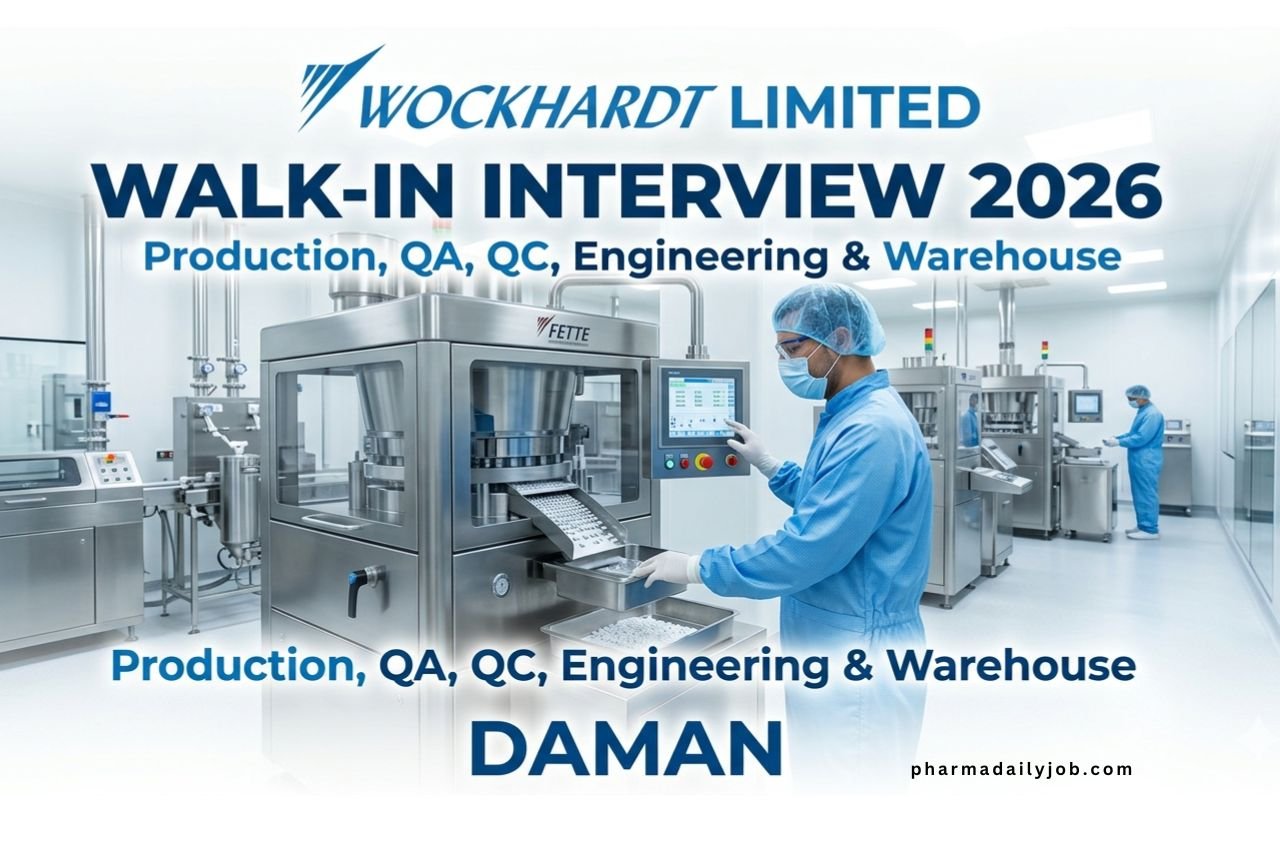 Wockhardt Limited Walk-In Interview 2026