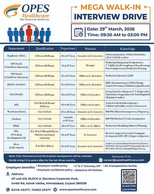 OPES Healthcare Walk-In Interview 2026