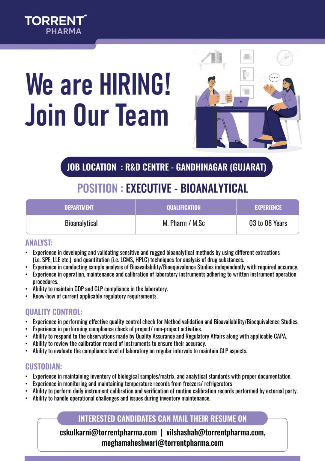 Torrent Pharma Hiring 2026