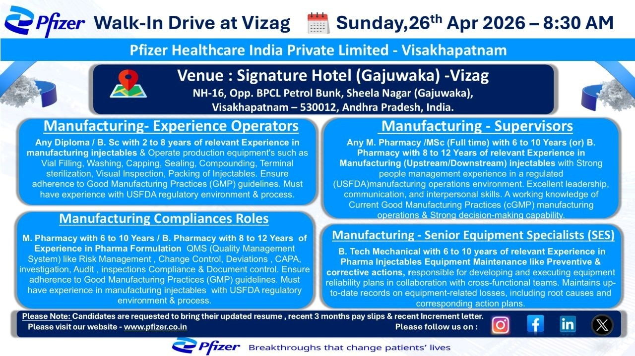 Pfizer Walk-In Drive 2026