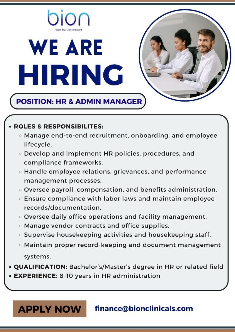HR & Admin Manager Jobs