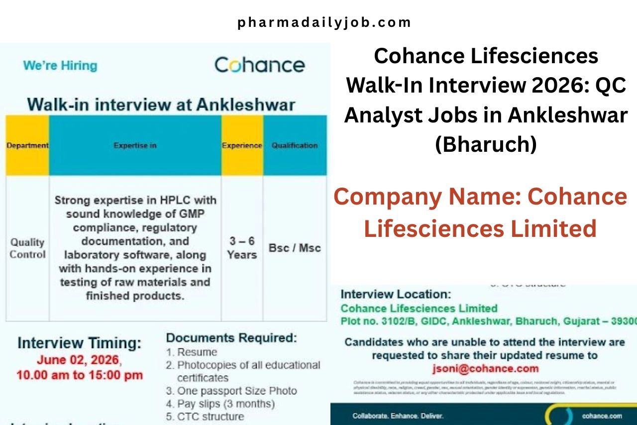 Cohance Lifesciences Walk-In Interview 2026