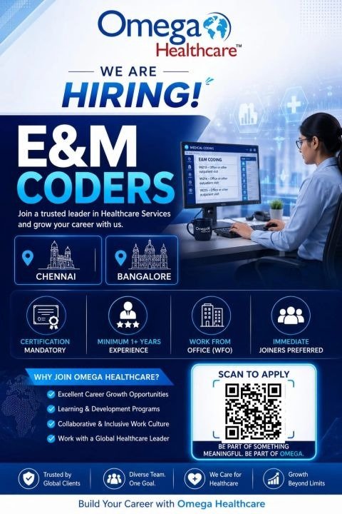 Omega Healthcare Hiring E&M Coders