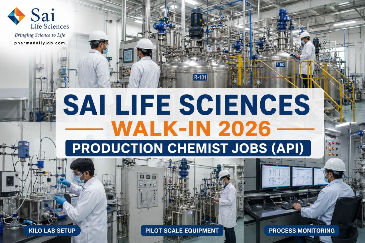 Sai Life Sciences Hiring Production Professionals
