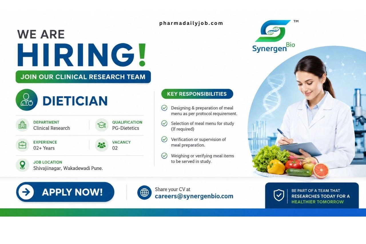 Synergen Bio Hiring Dietician