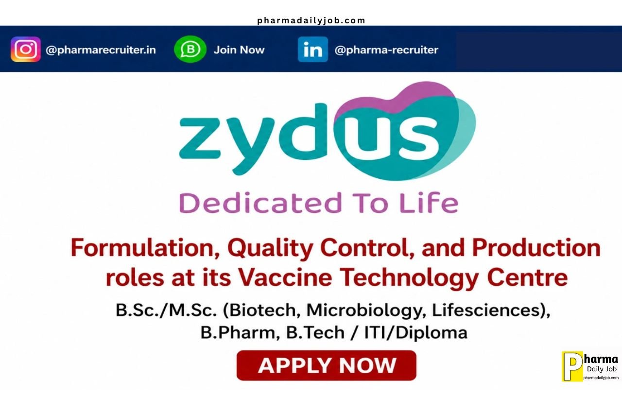 Zydus Lifesciences Walk-in Interview