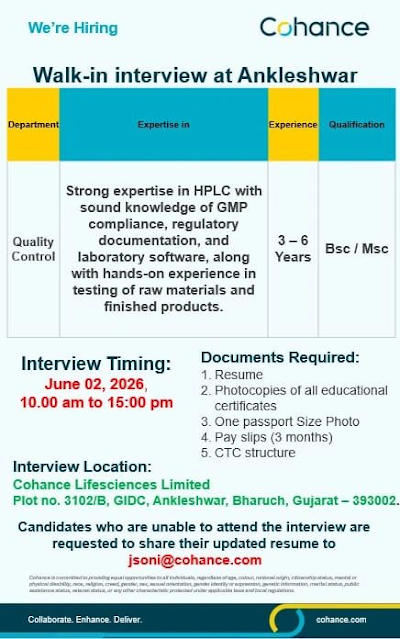 Cohance Lifesciences Walk-In Interview 2026
