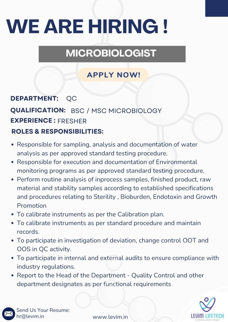 Microbiologist Jobs 2026