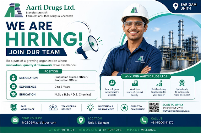 Aarti Drugs Limited Production Trainee