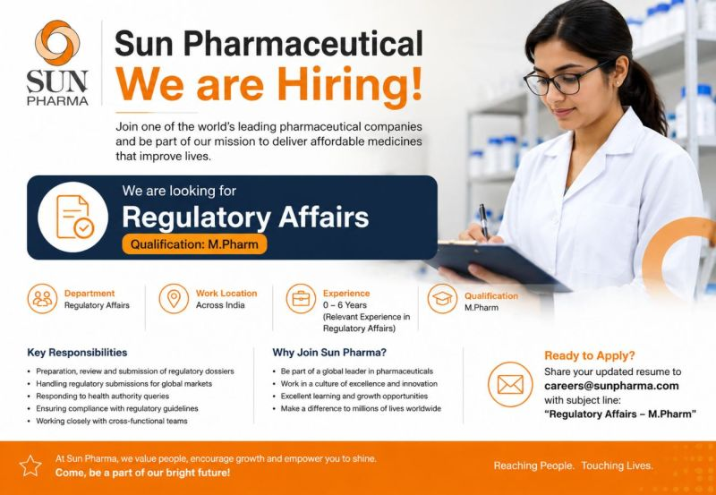 Sun Pharma Job Openings 2026