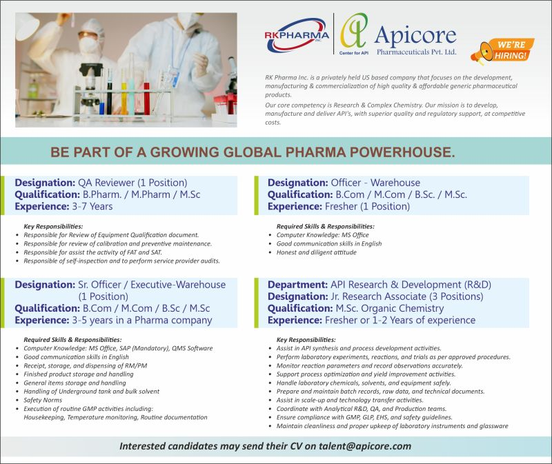 Apicore Pharmaceuticals