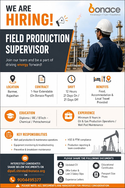 Bonace Field Production Supervisor