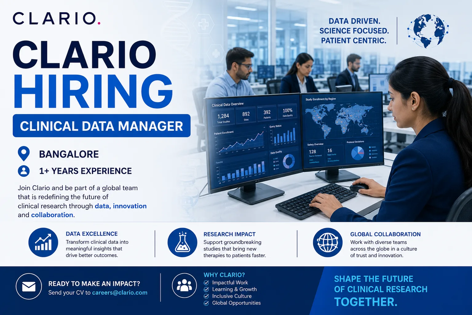 Clario Hiring Clinical Data Manager in Bangalore