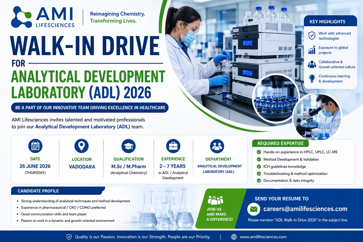 AMI Lifesciences Walk-In Drive 2026