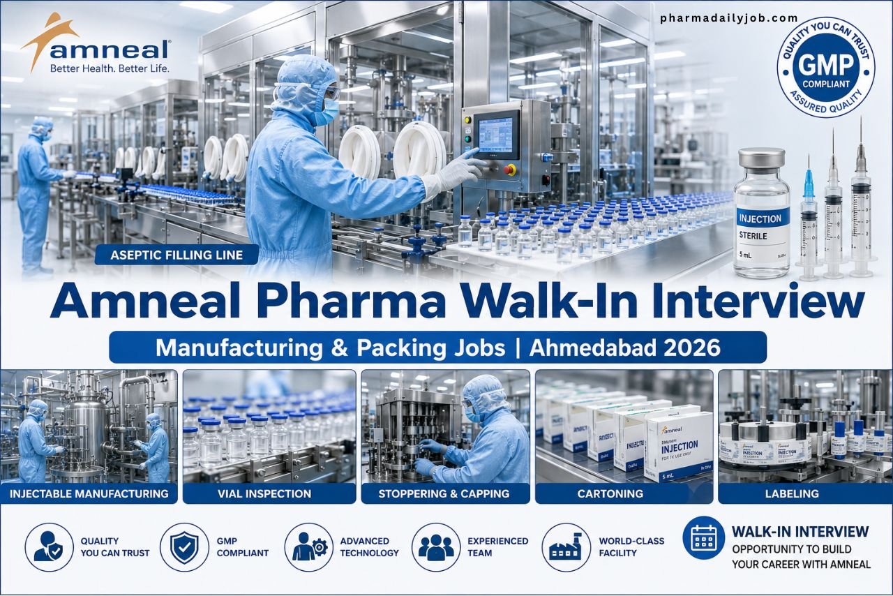 Amneal Pharma Walk-In Ahmedabad 2026
