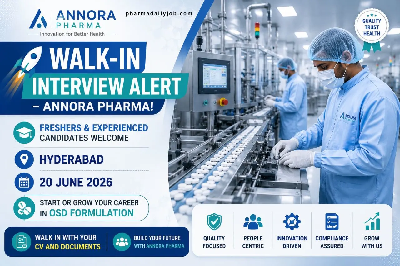 Annora Pharma Walk-In Interview 2026