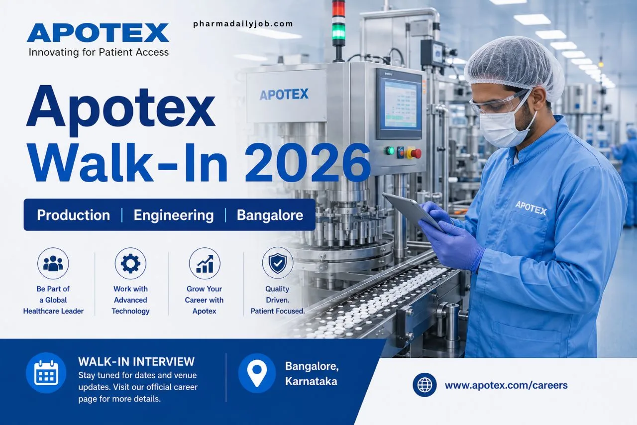 Apotex Walk-In Interview 2026