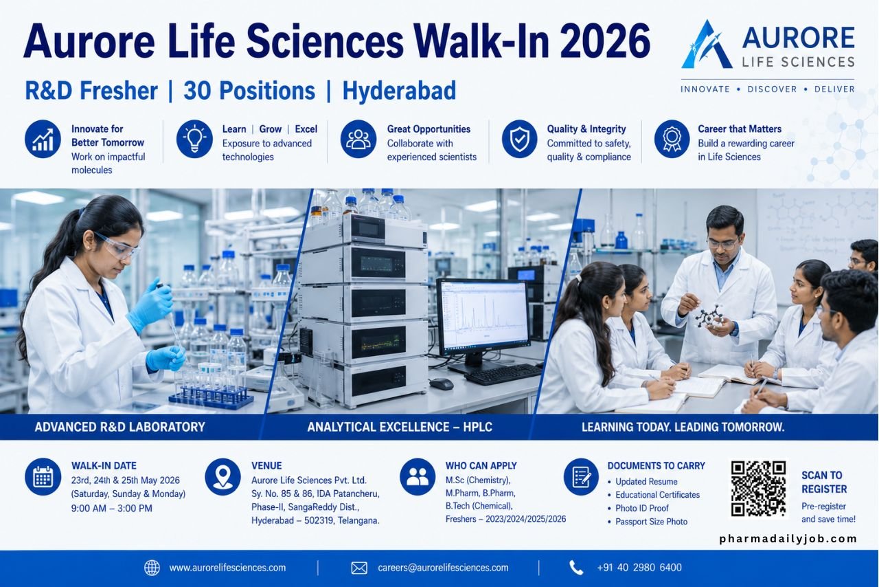 Aurore Life Sciences Walk-In Drive 2026
