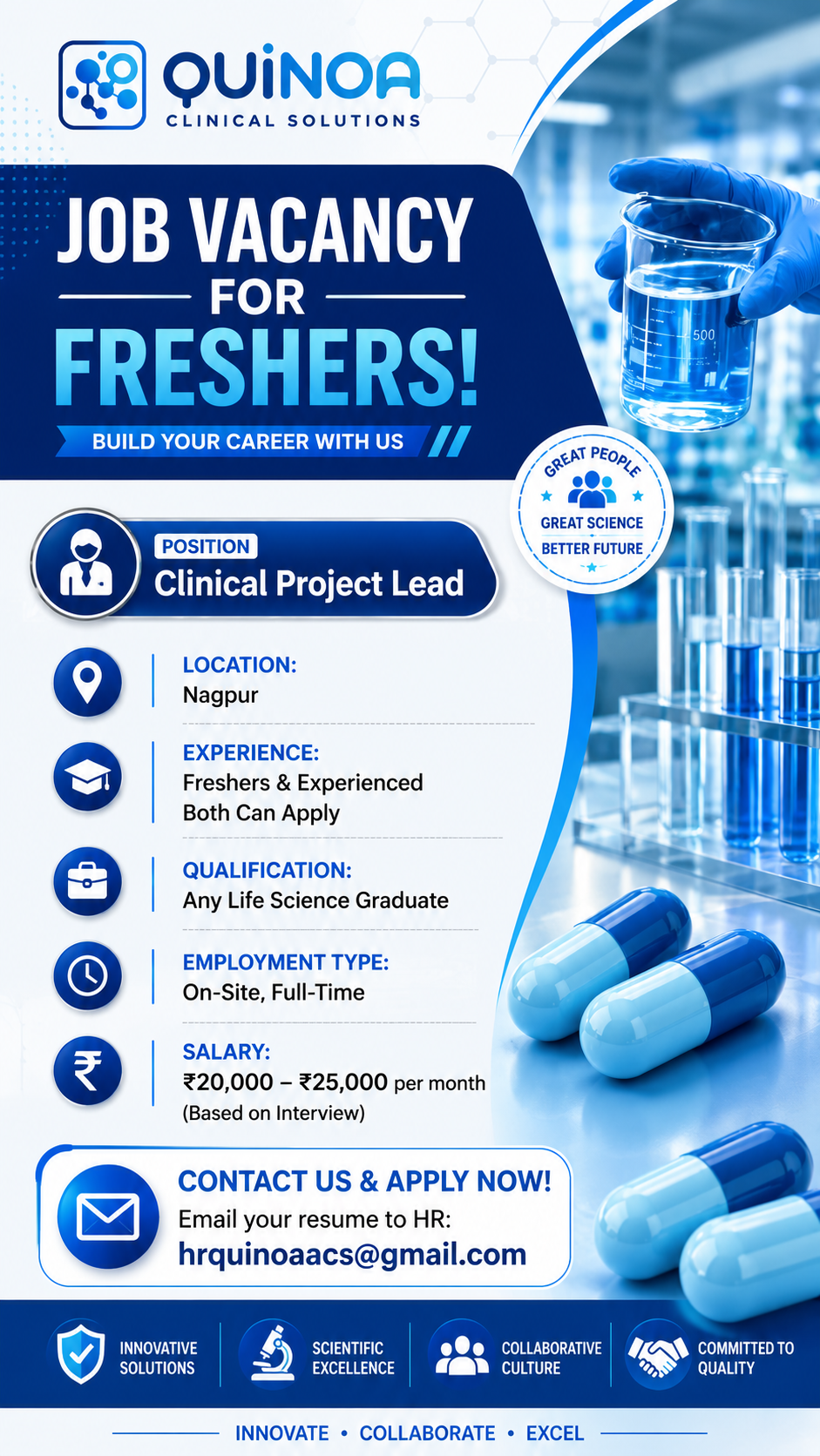 Quinoa Clinical Solutions Hiring Freshers