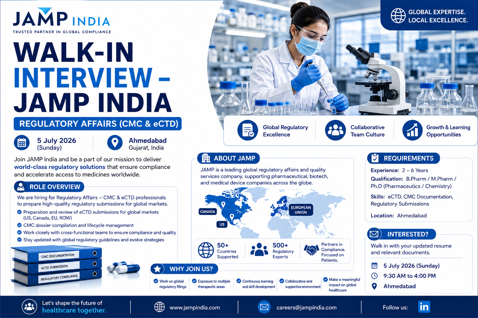 JAMP India Walk-in Interview 2026