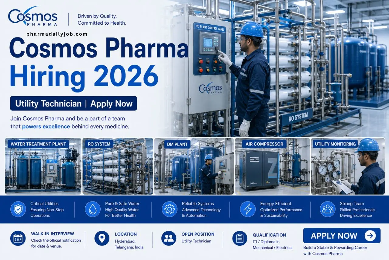 Cosmos Pharma Hiring 2026