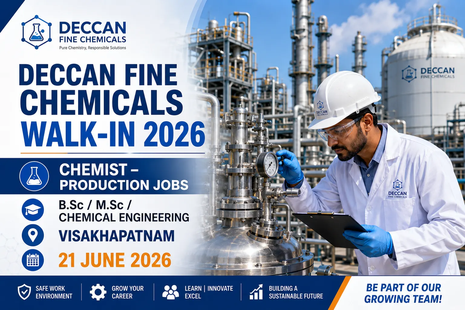 Deccan Fine Chemicals Walk-In Interview 2026