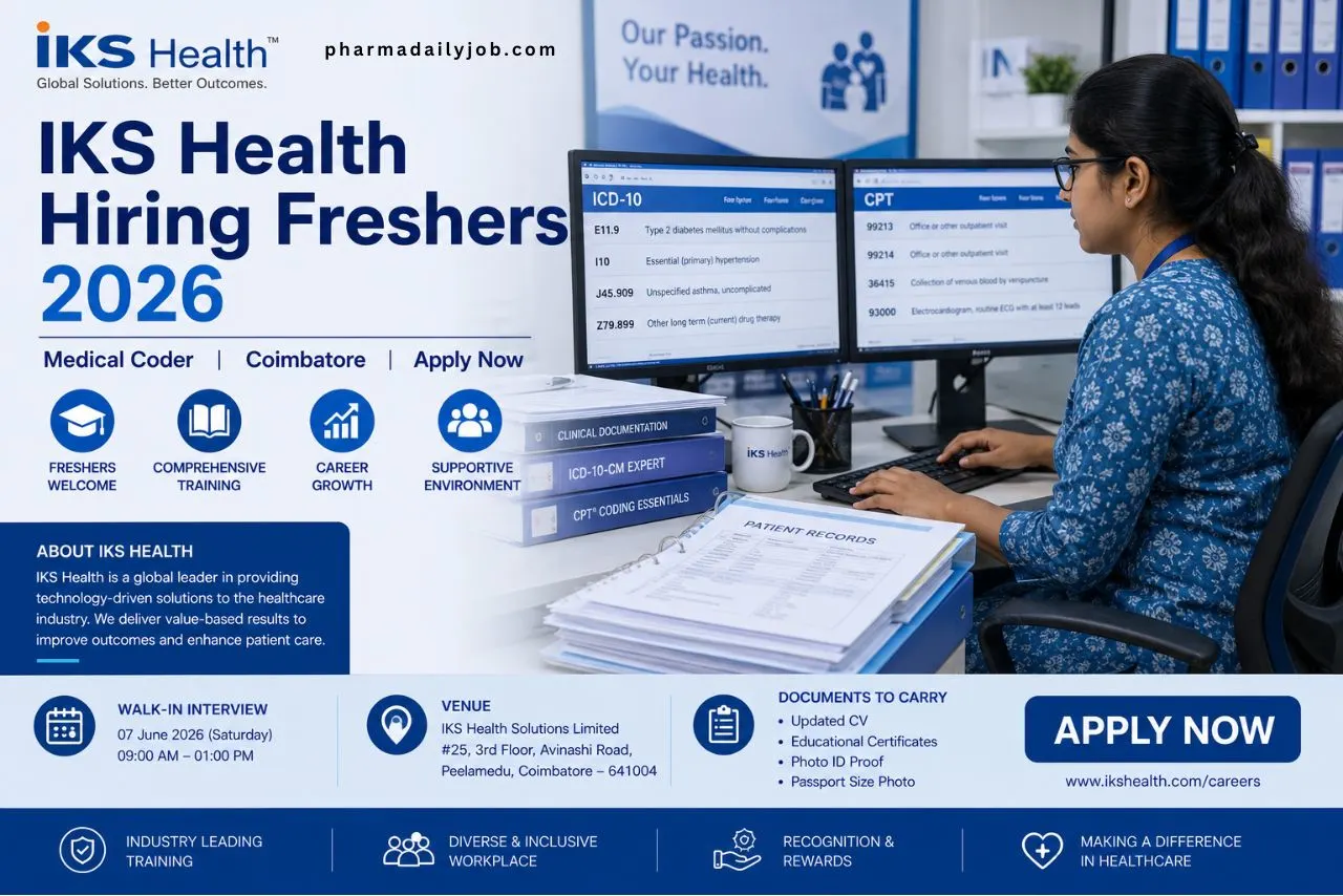 IKS Health Hiring Freshers 2026