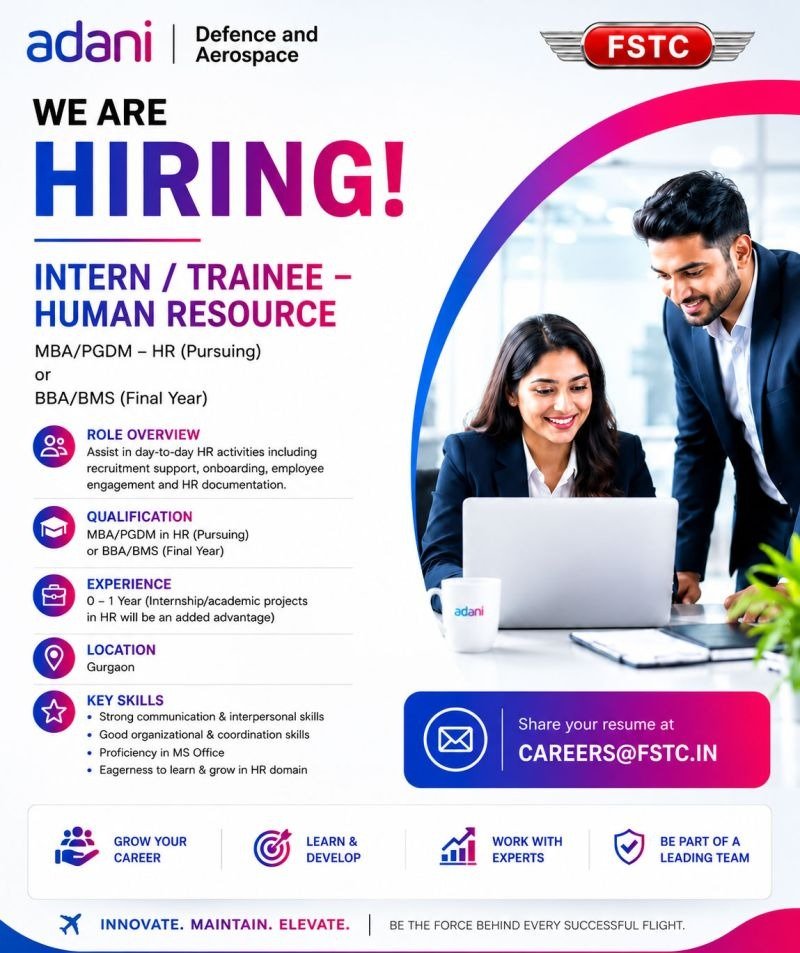 Adani Defence & Aerospace Hiring HR Intern 2026