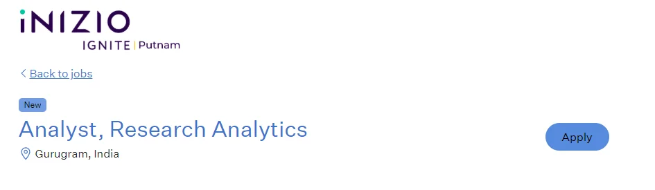 Inizio Ignite Analyst Research Analytics