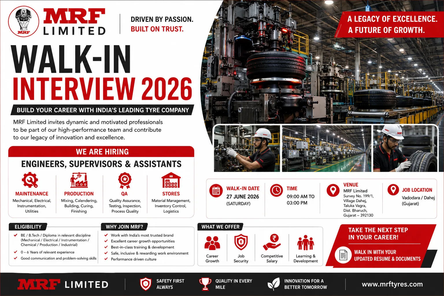 MRF Walk-In Interview 2026