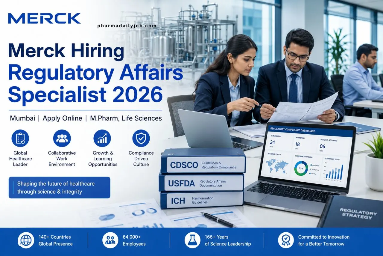 Merck Hiring Regulatory Affairs Specialist in Mumbai 2026