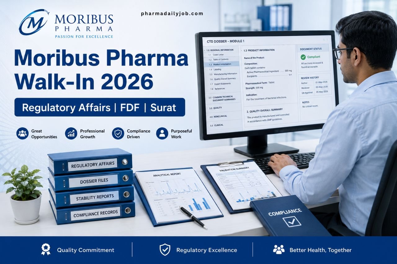 Moribus Pharma Walk-in Interview 2026