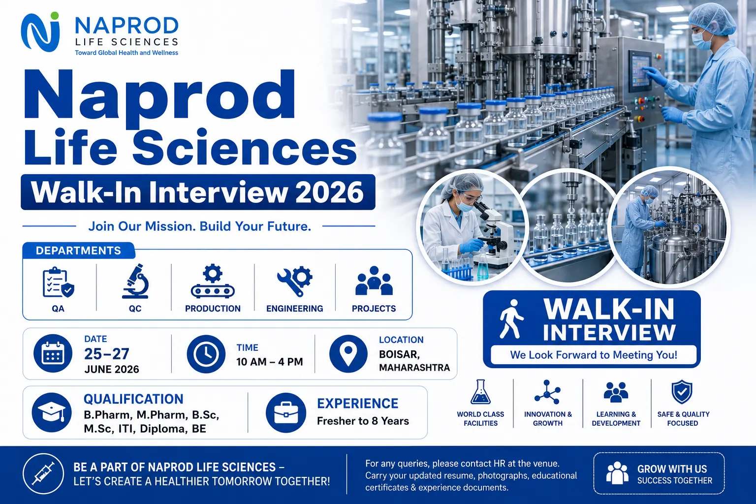Naprod Life Sciences Walk-In Interview 2026