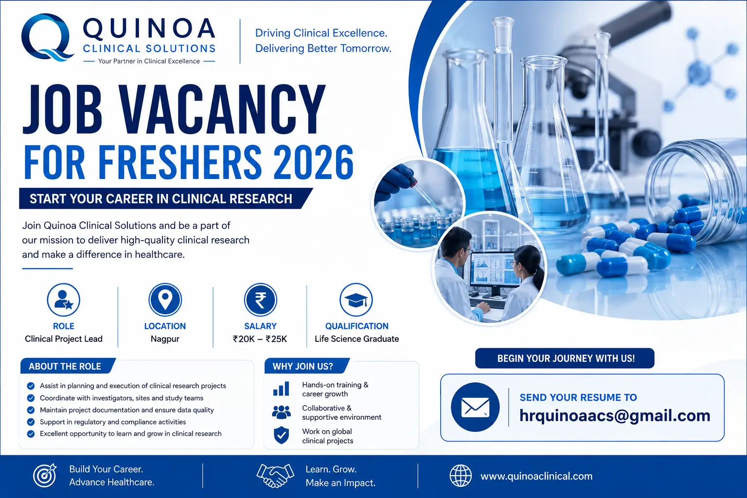 Quinoa Clinical Solutions Hiring Freshers