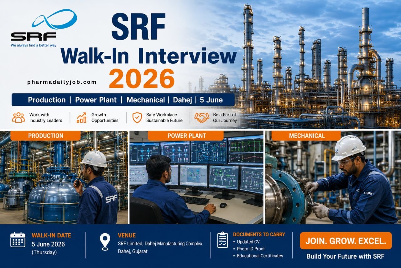 SRF Limited Dahej Walk-In Interview