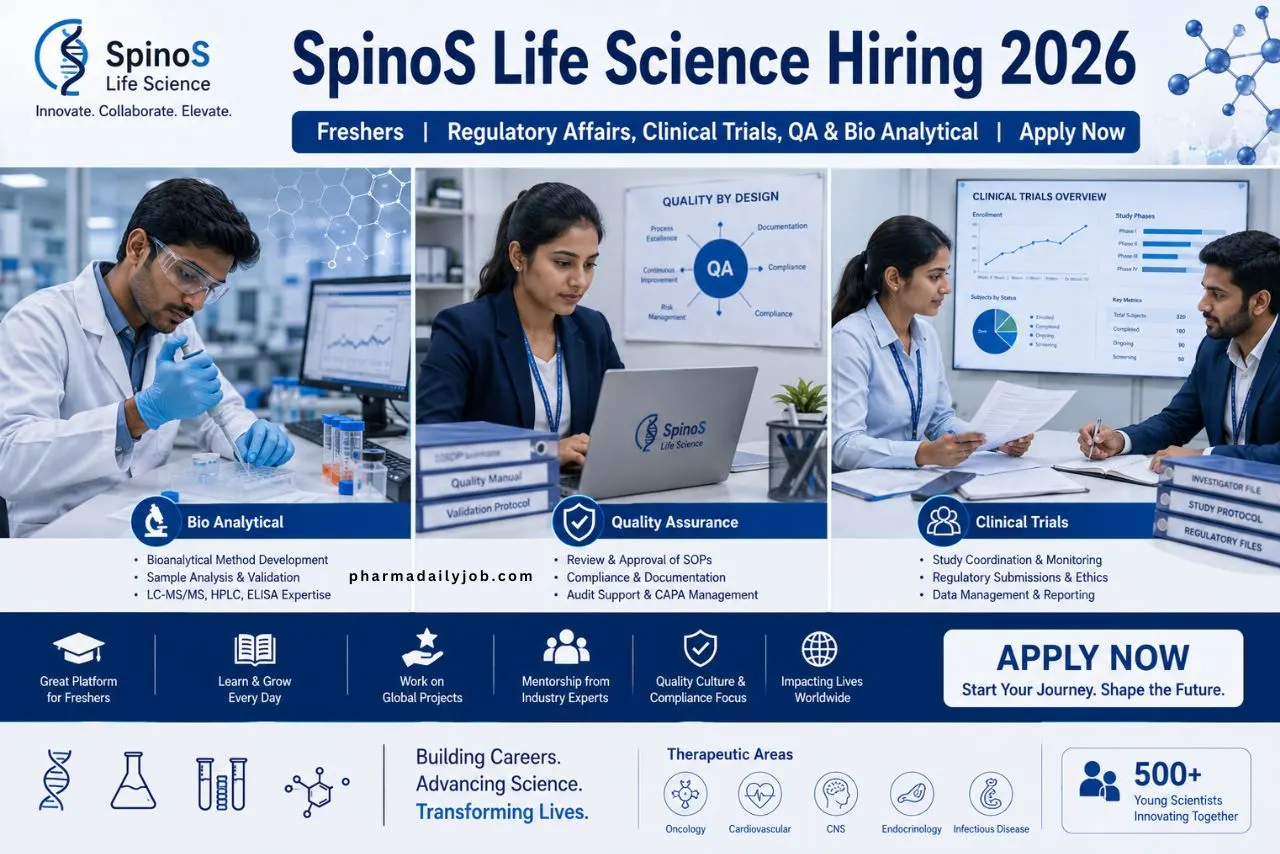 SpinoS Life Science Hiring 2026