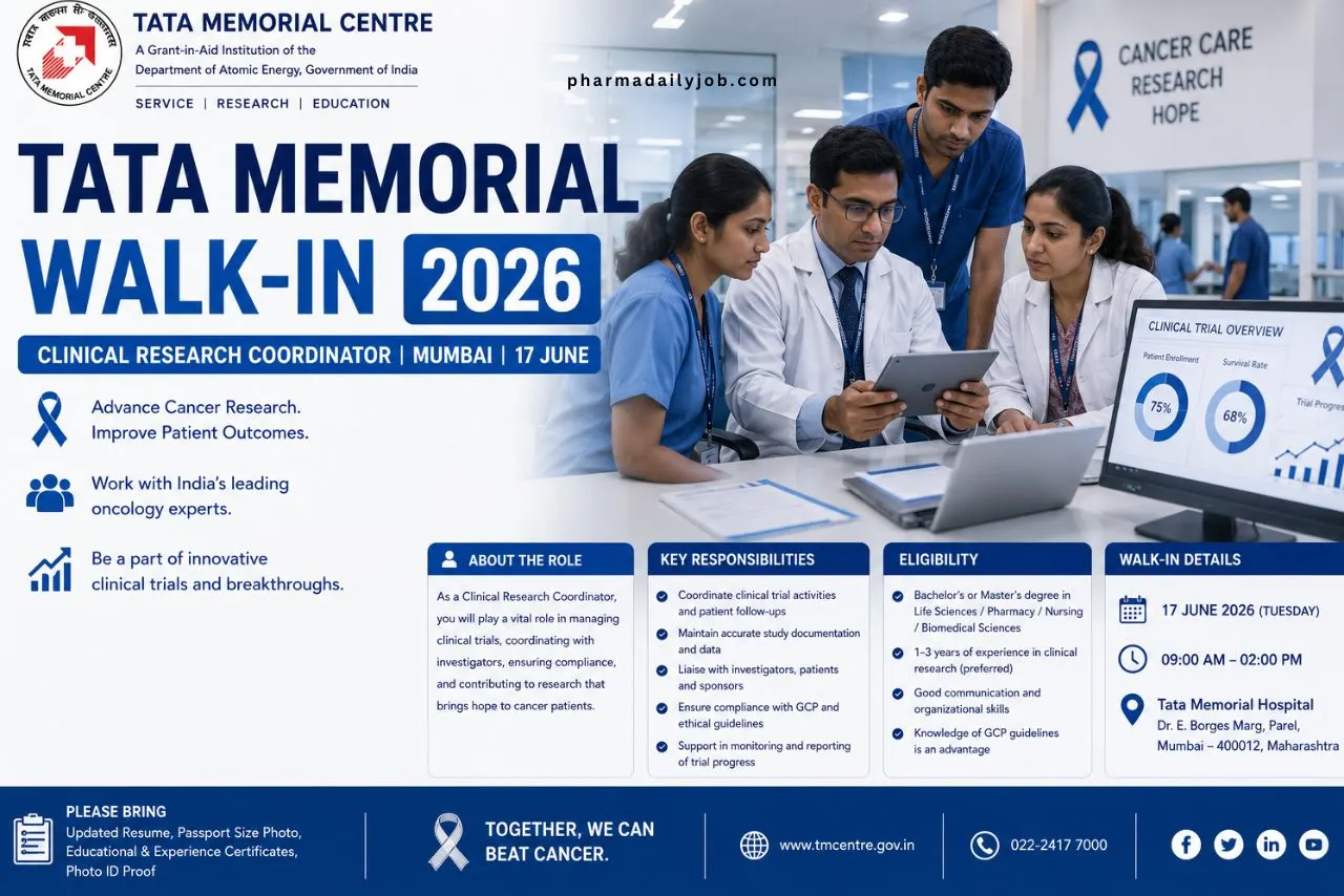 Tata Memorial Hospital Walk-In Interview 2026