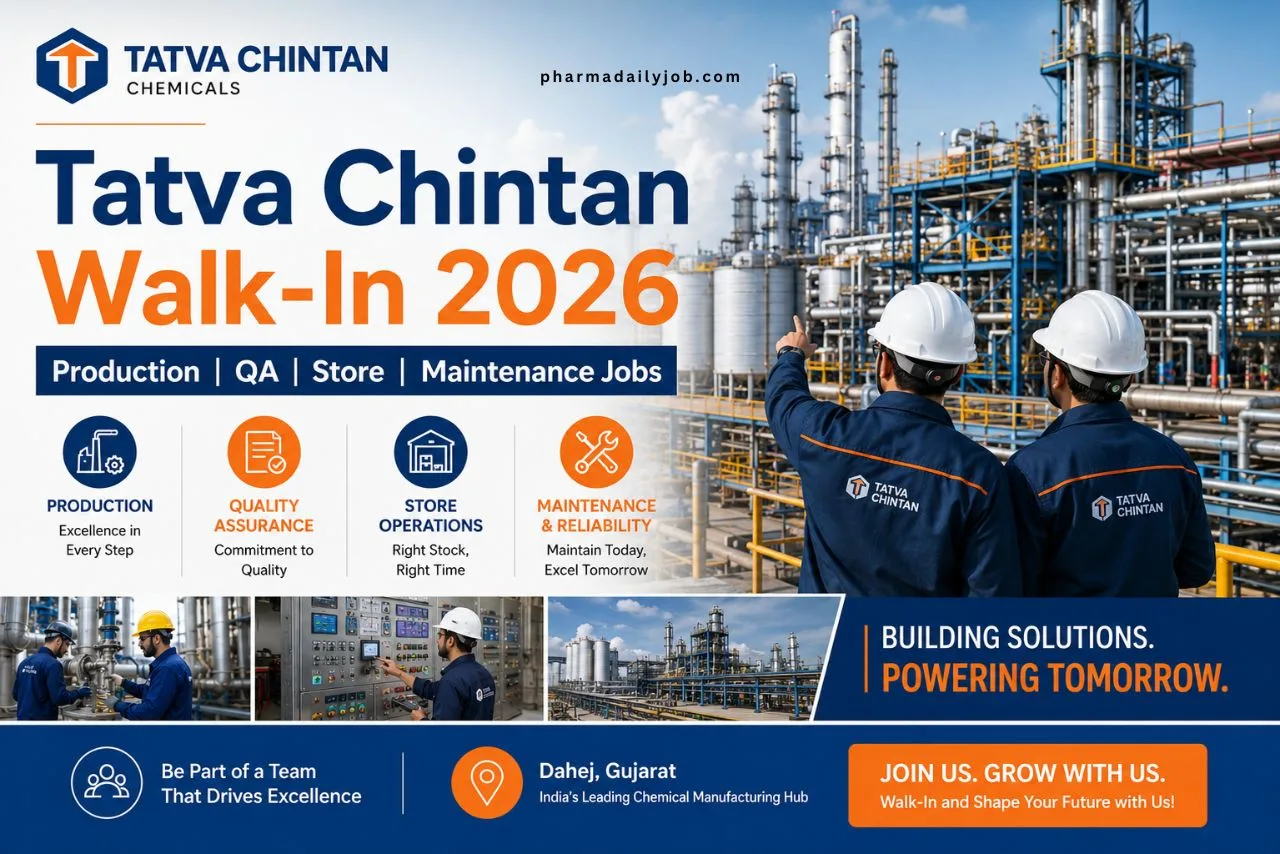 Tatva Chintan Pharma Walk-In Interview 2026